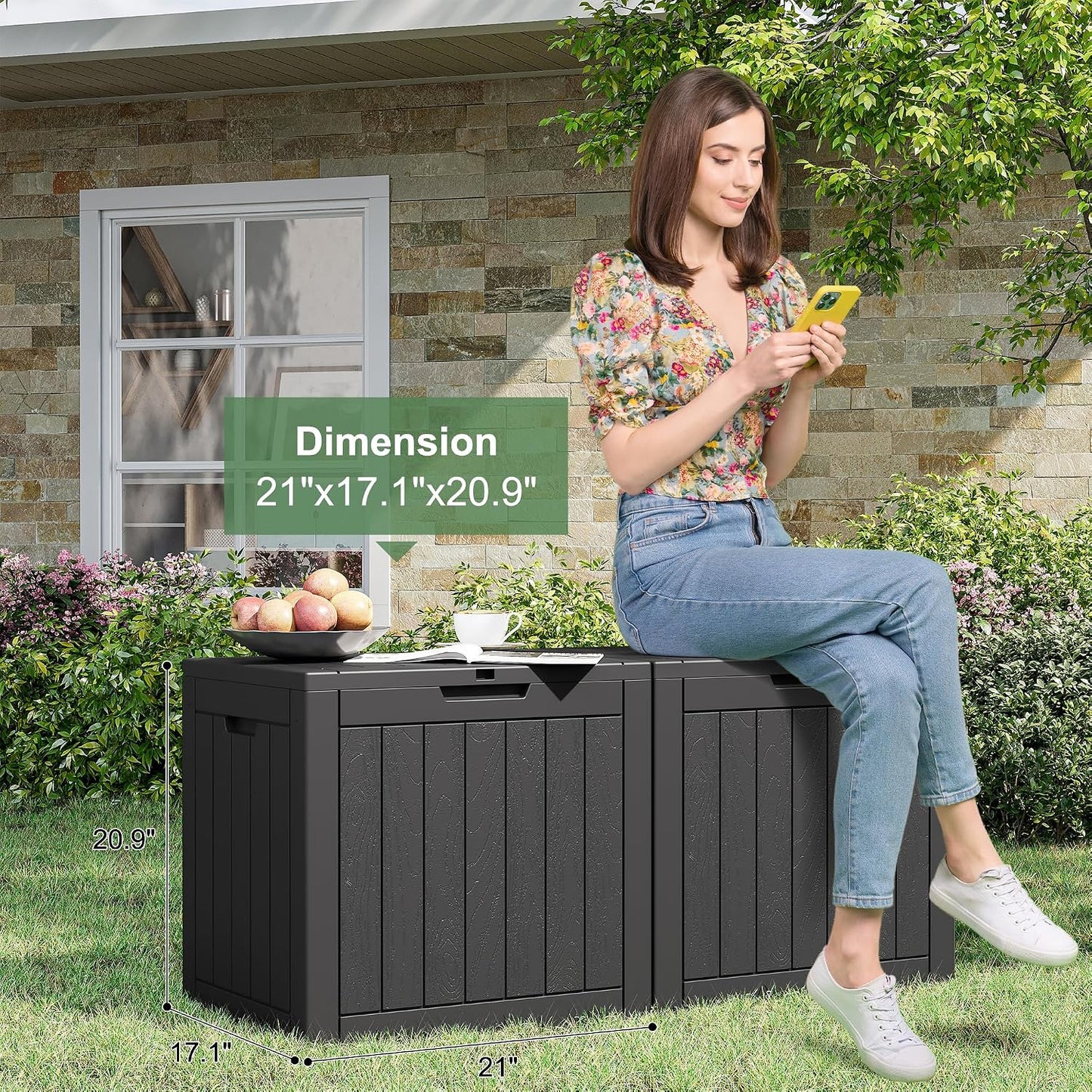 31-Gallon Outdoor Storage Box, Waterproof & UV-Resistant, Perfect for Organizing Patio Furniture, Cushions, Toys, and Tools. Ideal for Patio, Garage, and Deck.Summervibes