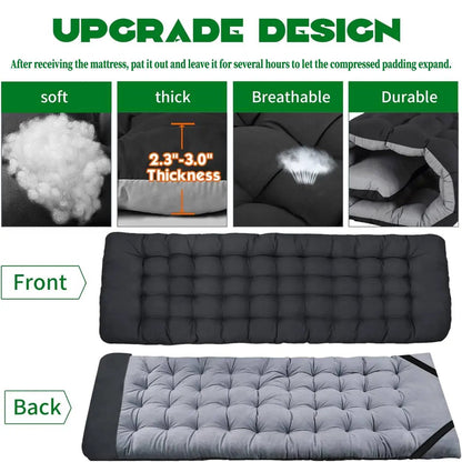 XXL Folding Camping Cot with Mattress & Carry Bag – Extra Large Heavy Duty Portable Bed for Camping, Travel, Guests & Indoor Sleeping