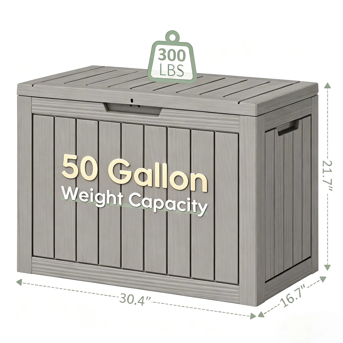 31-Gallon Outdoor Storage Box – Waterproof & UV-Resistant Patio Deck Organizer for Cushions, Toys, Tools & Garden Essentials
