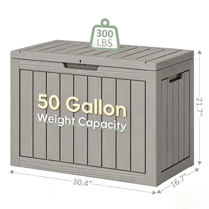 31-Gallon Outdoor Storage Box – Waterproof & UV-Resistant Patio Deck Organizer for Cushions, Toys, Tools & Garden Essentials