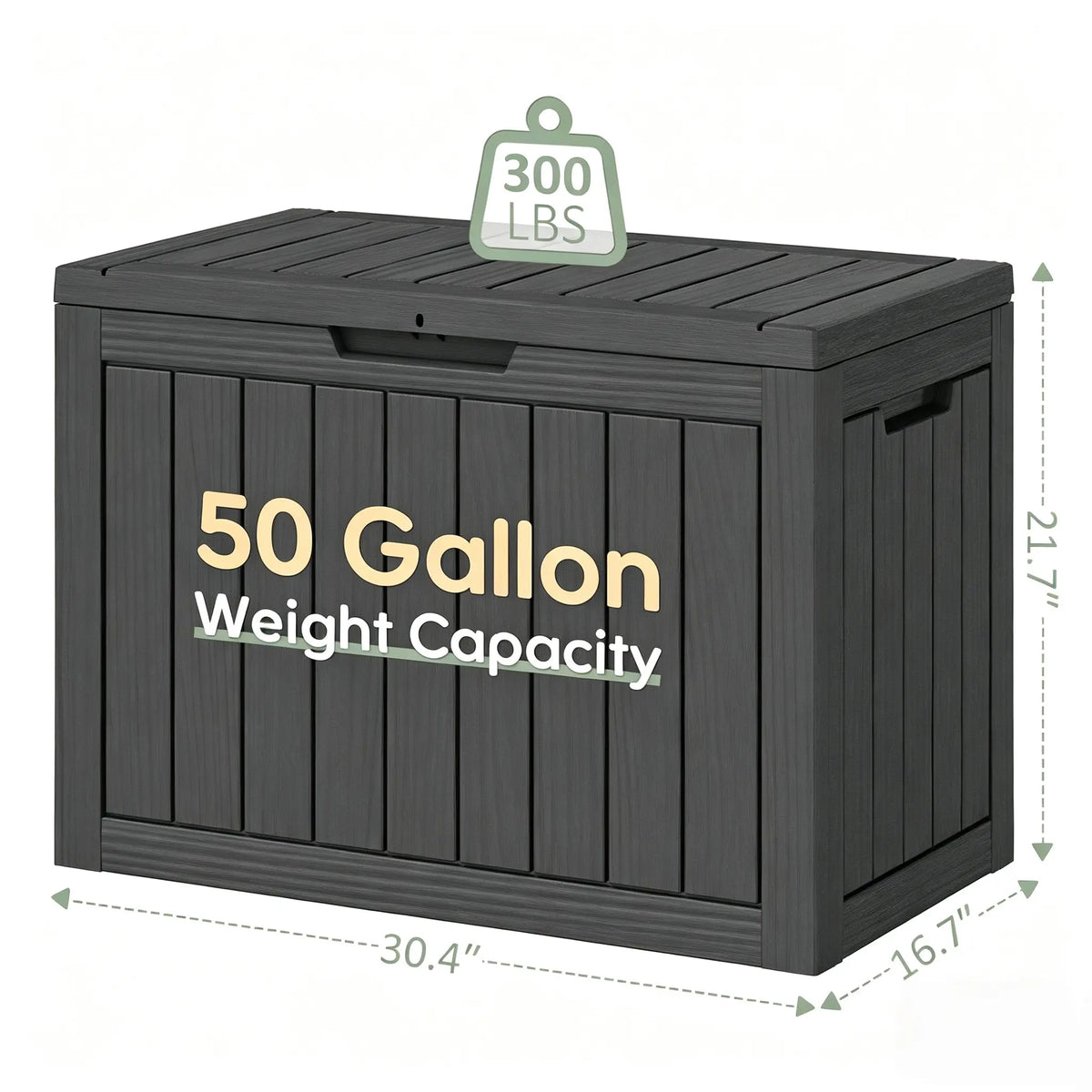 31-Gallon Outdoor Storage Box – Waterproof & UV-Resistant Patio Deck Organizer for Cushions, Toys, Tools & Garden Essentials
