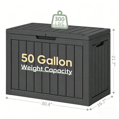 31-Gallon Outdoor Storage Box – Waterproof & UV-Resistant Patio Deck Organizer for Cushions, Toys, Tools & Garden Essentials