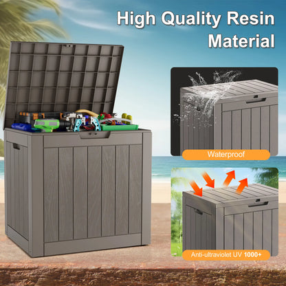 31-Gallon Outdoor Storage Box – Waterproof & UV-Resistant Patio Deck Organizer for Cushions, Toys, Tools & Garden Essentials