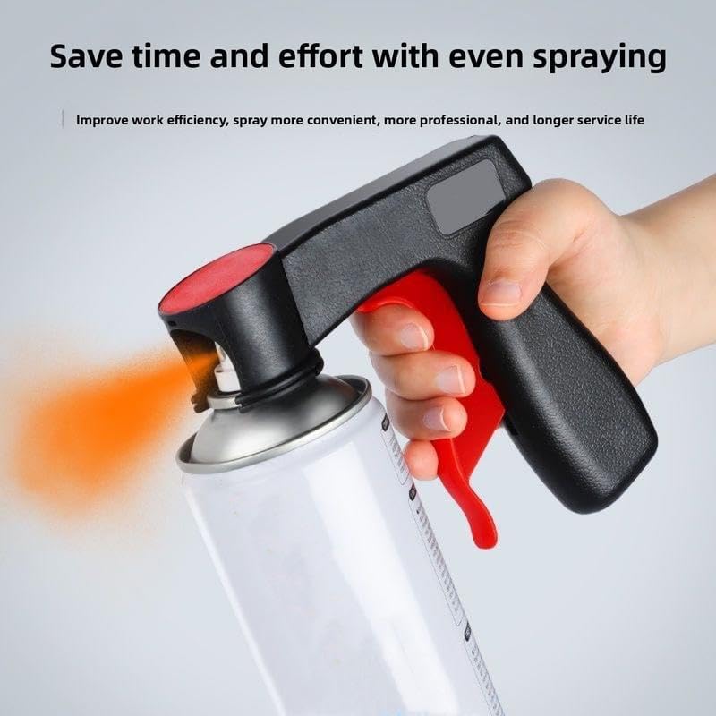 Ergonomic Full Spray Paint Gun Handle - Handheld Spray Painting Tool Accessory, Fatigue-Reducing Trigger Grip for Refinishing Cars, Plastic Composite Furniture Upgrades, Non-Woven Material Use - Father's Day Gift Option