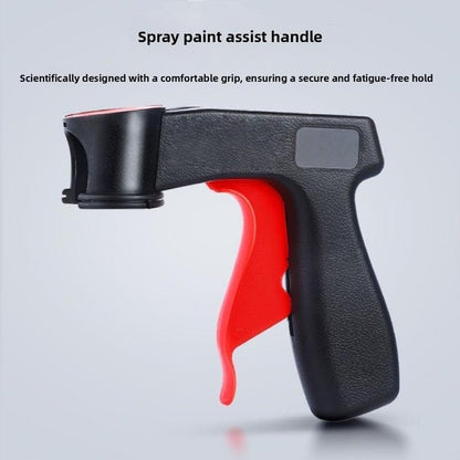 Ergonomic Full Spray Paint Gun Handle - Handheld Spray Painting Tool Accessory, Fatigue-Reducing Trigger Grip for Refinishing Cars, Plastic Composite Furniture Upgrades, Non-Woven Material Use - Father's Day Gift Option