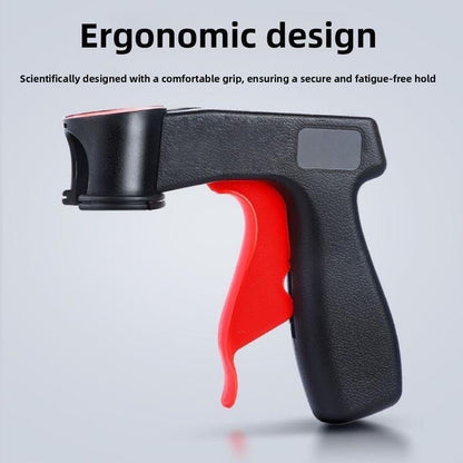 Ergonomic Full Spray Paint Gun Handle - Handheld Spray Painting Tool Accessory, Fatigue-Reducing Trigger Grip for Refinishing Cars, Plastic Composite Furniture Upgrades, Non-Woven Material Use - Father's Day Gift Option