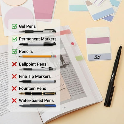 Mr. Pen Transparent Adhesive Sticky Note Set - 1000 Colorful Sheets with Adhesive Backing, Different Sizes, Productivity Essential Tool, Giftable Back to School Office Stationery Desk Accessory