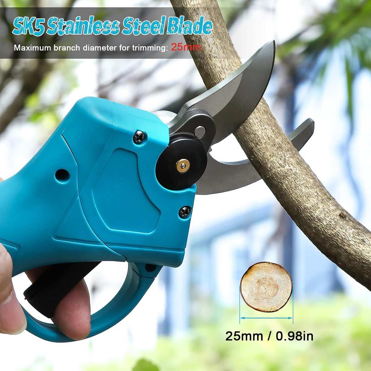 4-in-1 Cordless Pole Saw & Electric Pruning Shears Kit – 21V Battery Powered Tree Trimmer with Extension Pole, Brushless Motor, SK5 Blade & 2 Batteries for Yard Work