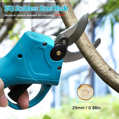 4-in-1 Cordless Pole Saw & Electric Pruning Shears Kit – 21V Battery Powered Tree Trimmer with Extension Pole, Brushless Motor, SK5 Blade & 2 Batteries for Yard Work