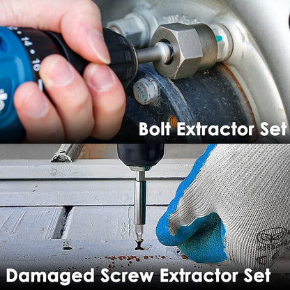 39-Piece Damaged Screw Extractor Set – Heavy Duty Bolt & Nut Remover Kit for Rusted, Stripped & Stuck Fasteners