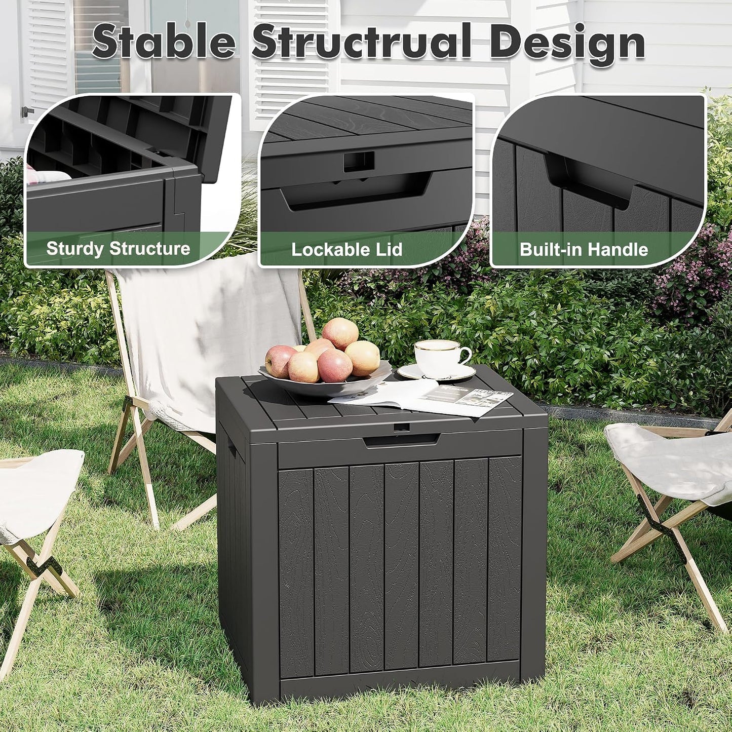 31-Gallon Outdoor Storage Box, Waterproof & UV-Resistant, Perfect for Organizing Patio Furniture, Cushions, Toys, and Tools. Ideal for Patio, Garage, and Deck.Summervibes