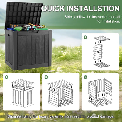 31-Gallon Outdoor Storage Box – Waterproof & UV-Resistant Patio Deck Organizer for Cushions, Toys, Tools & Garden Essentials